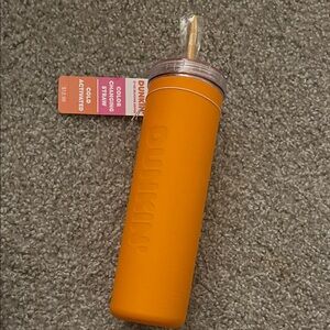Dunkin' Orange Insulated Tumbler with Straw